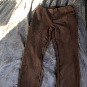Tan suede pants